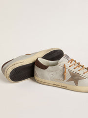 Golden Goose Men's Super-Star with tobacco-colored croc-print leather star and black leather heel tab
