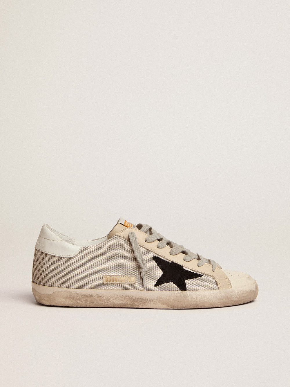 Golden Goose Men's Super-Star in leather with black star