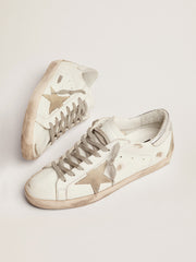 Golden Goose Men's Super-Star with silver heel tab and lettering