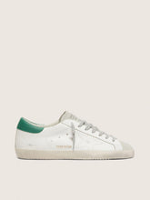 Golden Goose Men’s Super-Star with perforated star and green heel tab