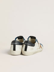 Golden Goose Men's Super-Star LTD with tobacco-colored croc-print leather star and black leather heel tab