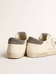 Golden Goose Super-Star in nappa with gray suede star and heel tab