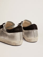 Golden Goose Men's Super-Star in silver leather