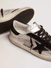 Golden Goose Men's Super-Star in silver leather