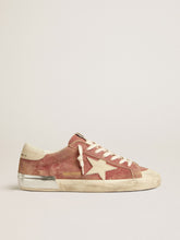 Golden Goose Men's Super-Star in red leather with cream nubuck star and heel tab