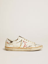 Golden Goose Men’s Super-Star LTD with perforated star and metallic leather heel tab