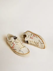 Golden Goose Men’s Super-Star LTD with perforated star and metallic leather heel tab