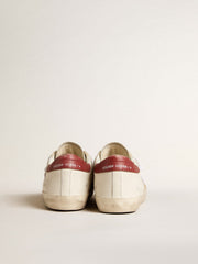 Golden Goose Men's Super-Star LTD in suede with green metallic star and red heel tab