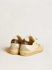 Golden Goose Men's Super-Star LTD in nappa with suede star and brown heel tab