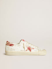 Golden Goose White Men's Super-Star LAB with rust-effect star and heel tab