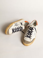 Golden Goose Super-Star Penstar with silver star and orange heel tab