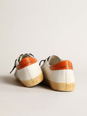 Golden Goose Super-Star Penstar with silver star and orange heel tab