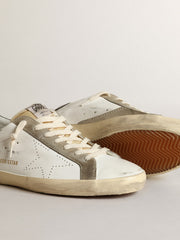 Golden Goose Men's Super-Star with perforated star and blue heel tab