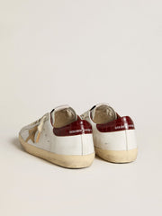 Golden Goose Men's Super-Star with sand suede star and red croc-print leather heel tab