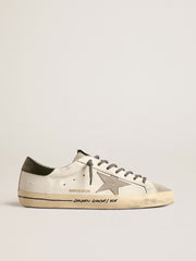 Golden Goose Super-Star with croc-print star and green heel tab