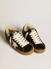 Golden Goose Men's Super-Star in matelassé nappa with leather star and shearling lining