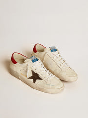 Golden Goose Men's Super-Star LTD in nappa with metallic star and nubuck heel tab