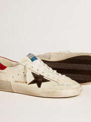 Golden Goose Men's Super-Star LTD in nappa with metallic star and nubuck heel tab