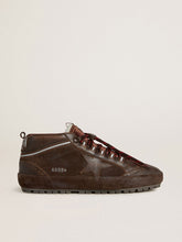 Golden Goose Men's Mid Star Ski in brown suede with leather star and suede heel tab
