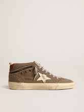 Golden Goose Mid Star in green canvas with leather star and black flash
