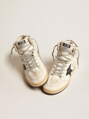 Golden Goose Sky-Star in white leather with black leather star
