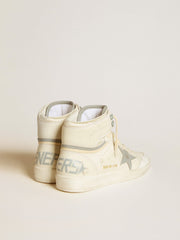 Golden Goose Men's Sky-Star in leather with light blue leather star and white heel tab