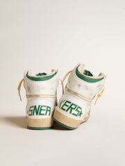 Golden Goose Sky-Star in white leather with green leather star