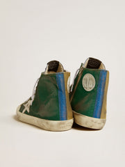Golden Goose Men’s Francy LAB in golden glitter with white leather star