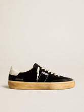Golden Goose Men's Soul Star in black velvet with white leather heel tab