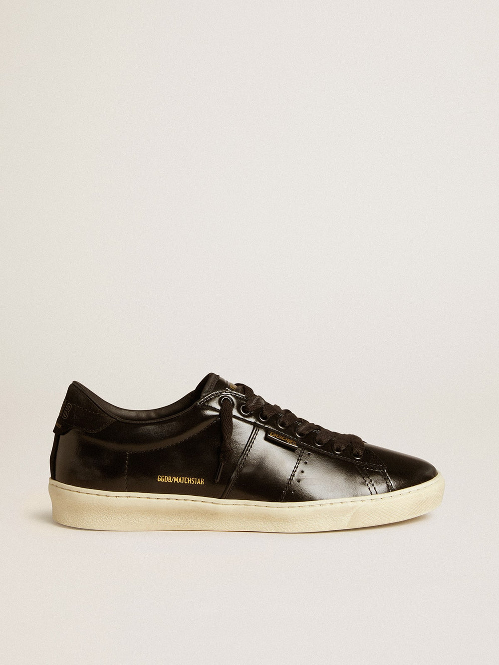 Golden Goose Men's Matchstar in black leather with black suede heel tab