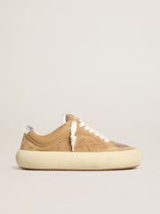 Golden Goose Men's Space-Star Cube in tobacco suede with perforated star