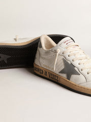 Golden Goose Ball Star in nappa with gray reflective nylon star and heel tab