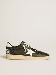 Golden Goose Men's Ball Star in black nappa with white leather star and heel tab
