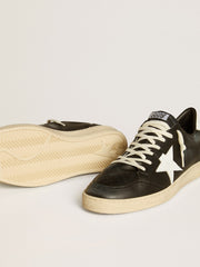 Golden Goose Men's Ball Star in black nappa with white leather star and heel tab