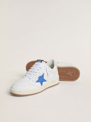 Golden Goose Ball Star with light blue leather star and silver foiled leather heel tab