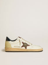 Golden Goose Men’s Ball Star LTD with mesh star and midnight blue leather heel tab