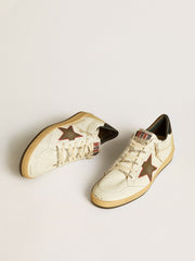 Golden Goose Men’s Ball Star LTD with mesh star and midnight blue leather heel tab