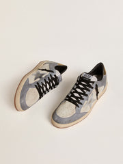 Golden Goose Men's Ball Star in suede and nubuck with silver metallic leather star and gold metallic leather heel tab