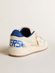 Golden Goose Ball Star in perforated nappa with white star and blue nylon heel tab