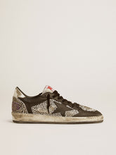 Golden Goose Men's Ball Star in elephant-print leather with black leather star