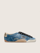 Golden Goose Men's True-Star in teal suede with black star and cream heel tab