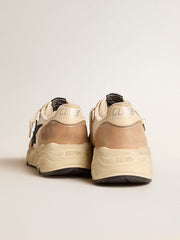 Golden Goose Running Sole in nylon and nubuck with dark blue suede star