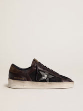 Golden Goose Men's Stardan in brown suede and black mesh with white leather star and nappa leather inserts