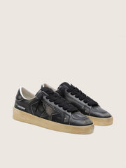 Golden Goose Men's Stardan in black leather with black leather star and heel tab