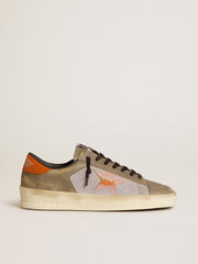 Golden Goose Stardan LTD in gray leather and mesh with leather star and heel tab