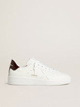 Golden Goose Men’s Purestar with white leather star and burgundy croc-print leather heel tab