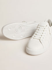 Golden Goose Men's Purestar with white leather star and dark green heel tab
