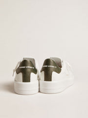 Golden Goose Men's Purestar with white leather star and dark green heel tab