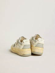 Golden Goose Men’s Forty2 in white leather with laces with Swarovski crystals and gray TPU star