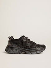 Golden Goose Men’s Lightstar with black leather and mesh upper and black star